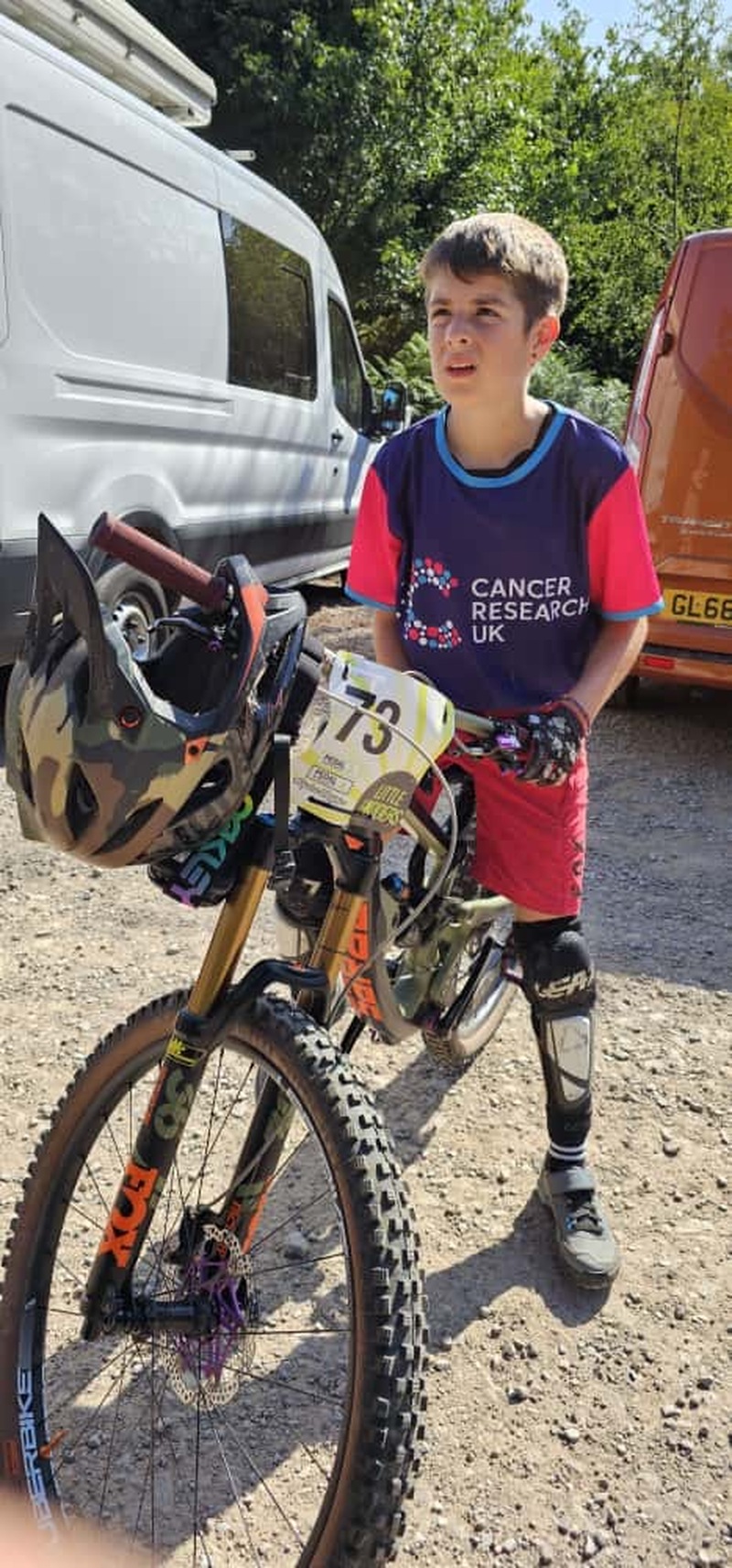 Other image for Inspirational young Guy gets on his bike to support his mum